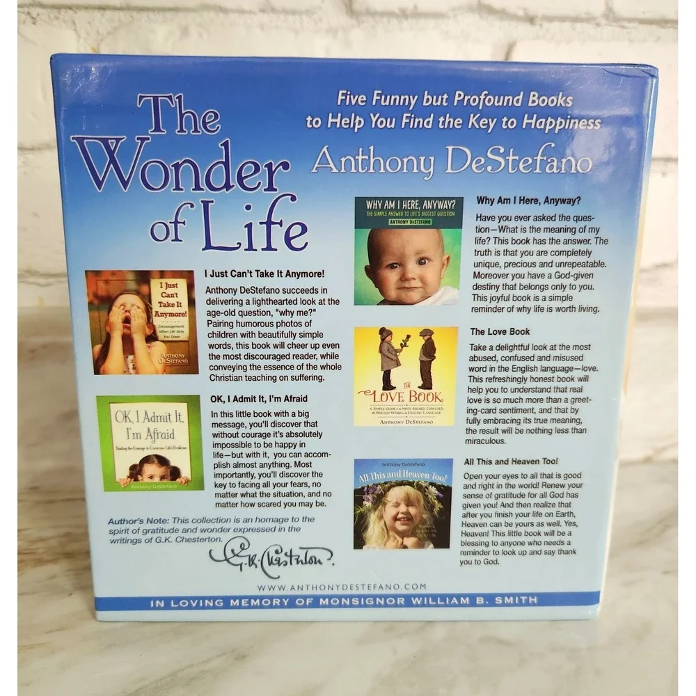 The Wonder of Life RARE Book Set for‎ Kids Adults Hardcover by Anthony DeStefano